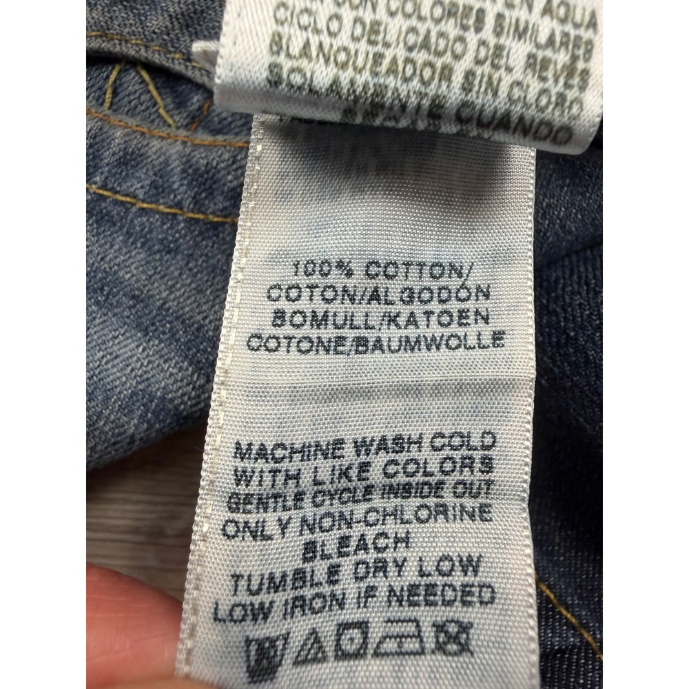 True Religion Vintage Straight Jeans Mens 33 Blue Denim Cotton MDE859LA8‎ - Picture 4 of 11